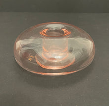 Load image into Gallery viewer, Vintage Pink Depression Glass Rolled Edge Candle Holder
