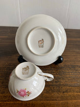 Load image into Gallery viewer, Vintage Imperial Bavaria Porcelain Pink Roses Tea Cup and Saucer
