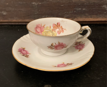 Load image into Gallery viewer, Vintage Imperial Bavaria Porcelain Pink Rose Demi Tea Cup and Saucer
