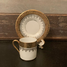 Load image into Gallery viewer, Vintage JK Carlsbad Porcelain Gold Rim Demi Teacup &amp; Saucer

