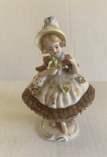 Load image into Gallery viewer, Vintage Porcelain Dresden Lace Victorian Couple Figurines
