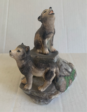 Load image into Gallery viewer, Vintage 1994 Lenox Porcelain Wolf Pup Den Figurine
