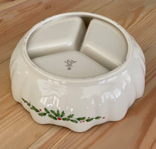 Load image into Gallery viewer, Lenox Porcelain Holiday Divided Candy Dish
