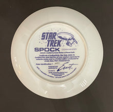 Load image into Gallery viewer, Vintage Star Trek Spock Collection Porcelain Plate Set of 2 with COA
