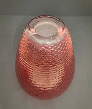 Load image into Gallery viewer, Vintage Cranberry Glass Diamond Pattern Vase
