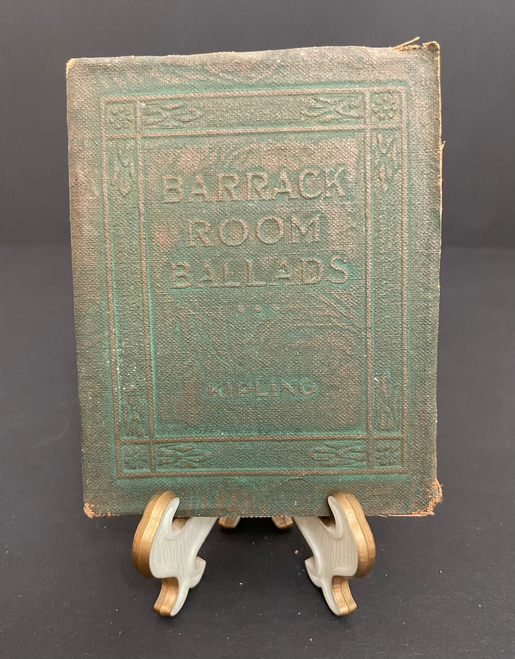 Antique Little Leather Library “Barrack Room Ballads” by Kipling