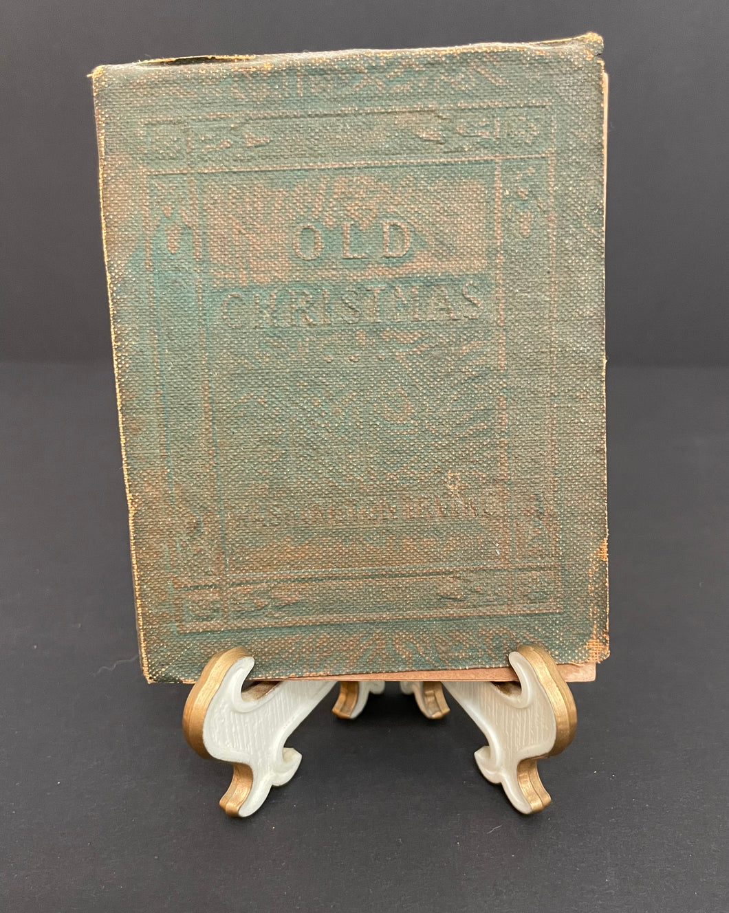 Antique Little Leather Library “Old Christmas” by Washington Irving