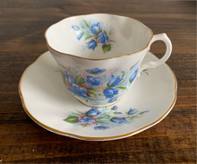 Load image into Gallery viewer, Vintage  Rosina Bone China Porcelain Forget-Me-Nots Tea Cup and Saucer
