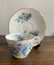 Load image into Gallery viewer, Vintage  Rosina Bone China Porcelain Forget-Me-Nots Tea Cup and Saucer
