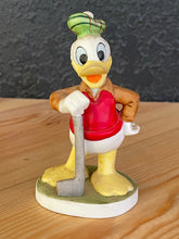 Load image into Gallery viewer, Vintage Walt Disney Productions Porcelain Golfing Donald Duck Figurine
