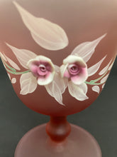 Load image into Gallery viewer, Vintage Italian Stelvia Fatto Mano Pink Satin Glass Compote
