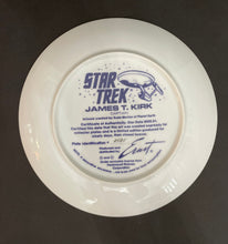 Load image into Gallery viewer, Vintage Star Trek Captain Kirk Collection Porcelain Plate Set of 2 with COA
