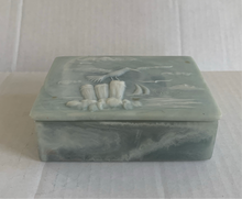 Load image into Gallery viewer, Vintage 1960’s Green Incolay Jewelry Box
